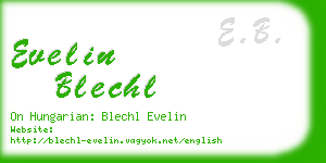 evelin blechl business card